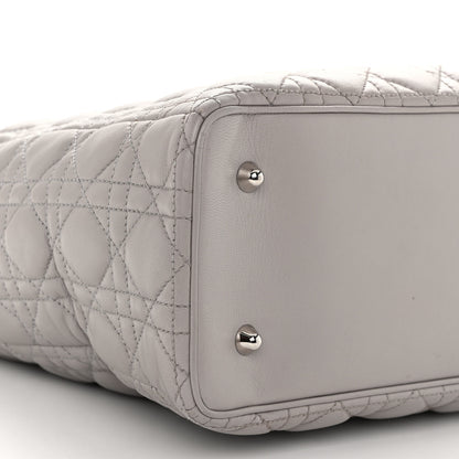 Christian Dior Lambskin Cannage XL Lady Dior Light Grey 8 of 11