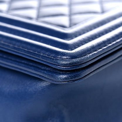 Chanel Calfskin Quilted New Medium Boy Flap Blue 9 of 16