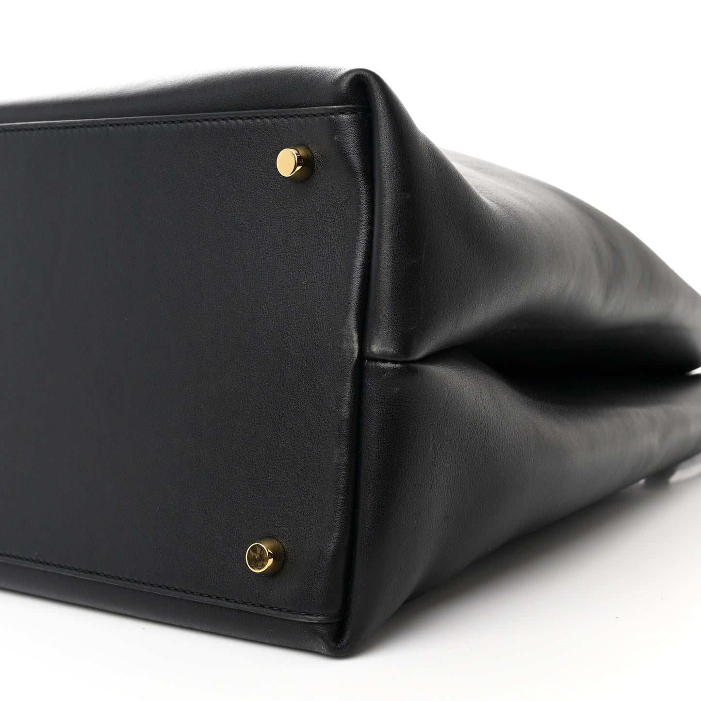 Silky Calfskin Large Andiamo Shoulder Bag Black