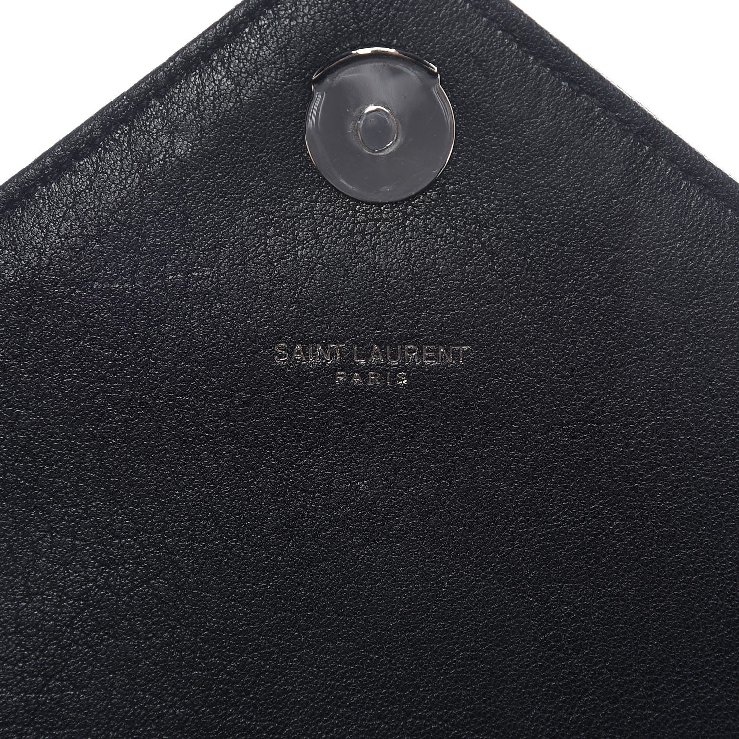 Saint Laurent Sheepskin Matelasse Chevron Monogram Medium College Bag Black 7 of 10