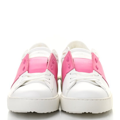 Valentino Garavani Calfskin Womens Rockstud Open Sneakers 40 White Pink 2 of 10