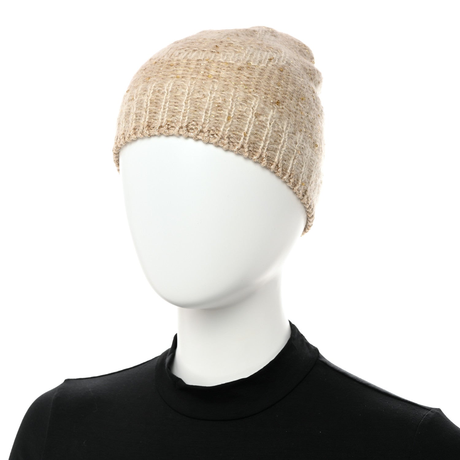 Louis Vuitton Monogram Glitter Sunset Beanie Hat Beige 2 of 5