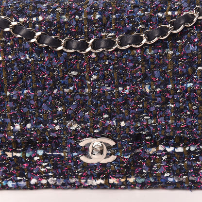 Chanel Tweed Quilted Medium Double Flap Multicolor 13 of 14
