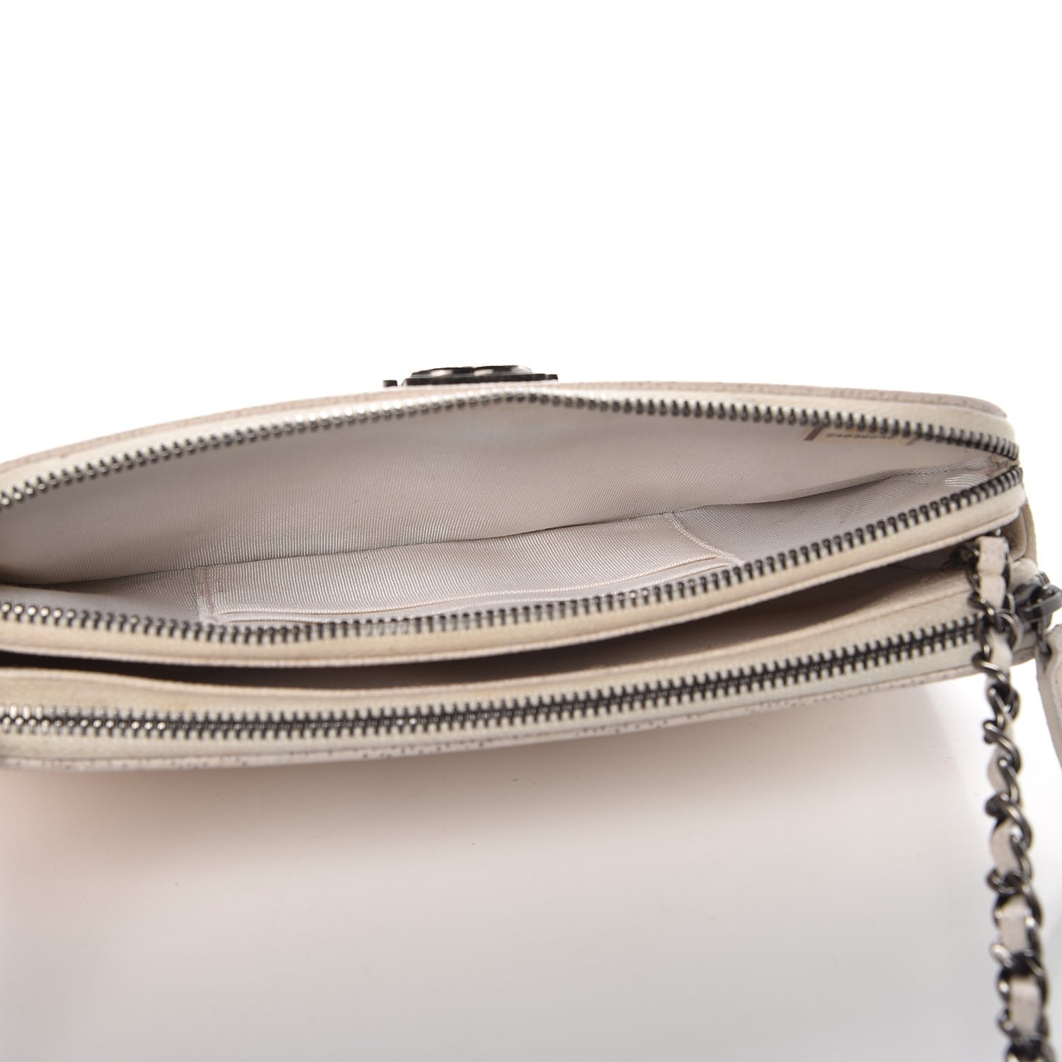 Chanel Caviar Quilted Small Boy Clutch With Chain Ivory 6 of 14