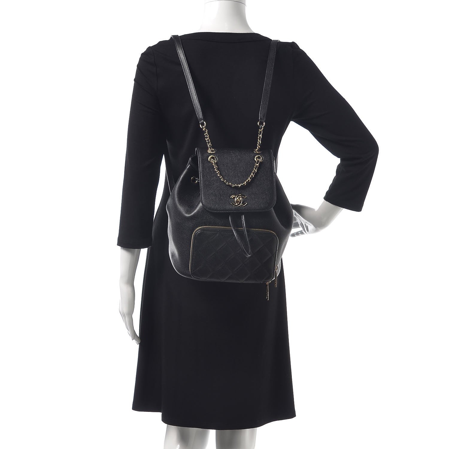 Chanel Caviar Quilted Business Affinity Backpack Black 2 of 7