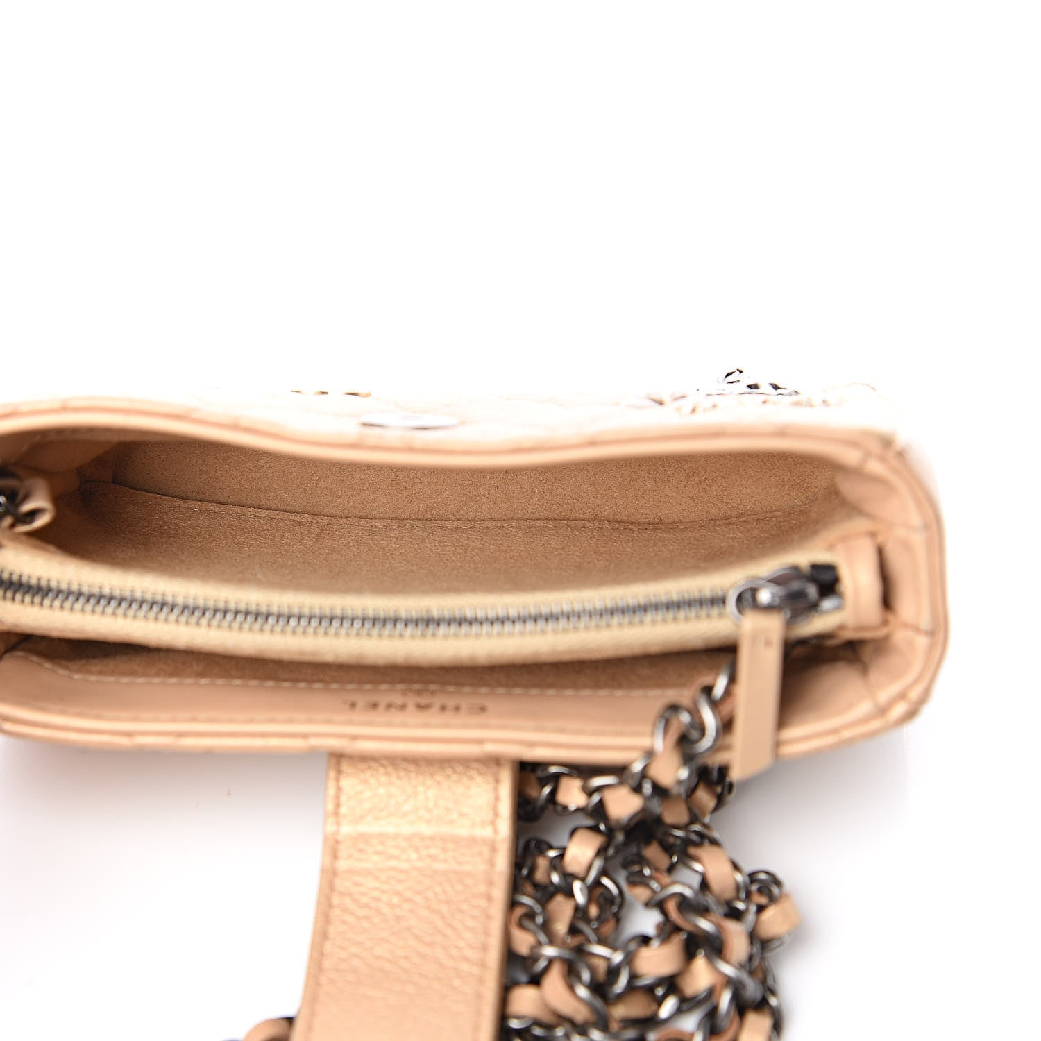 Chanel Metallic Aged Calfskin Lucky Charms 2.55 Reissue Mini Clutch With Chain Beige 5 of 13