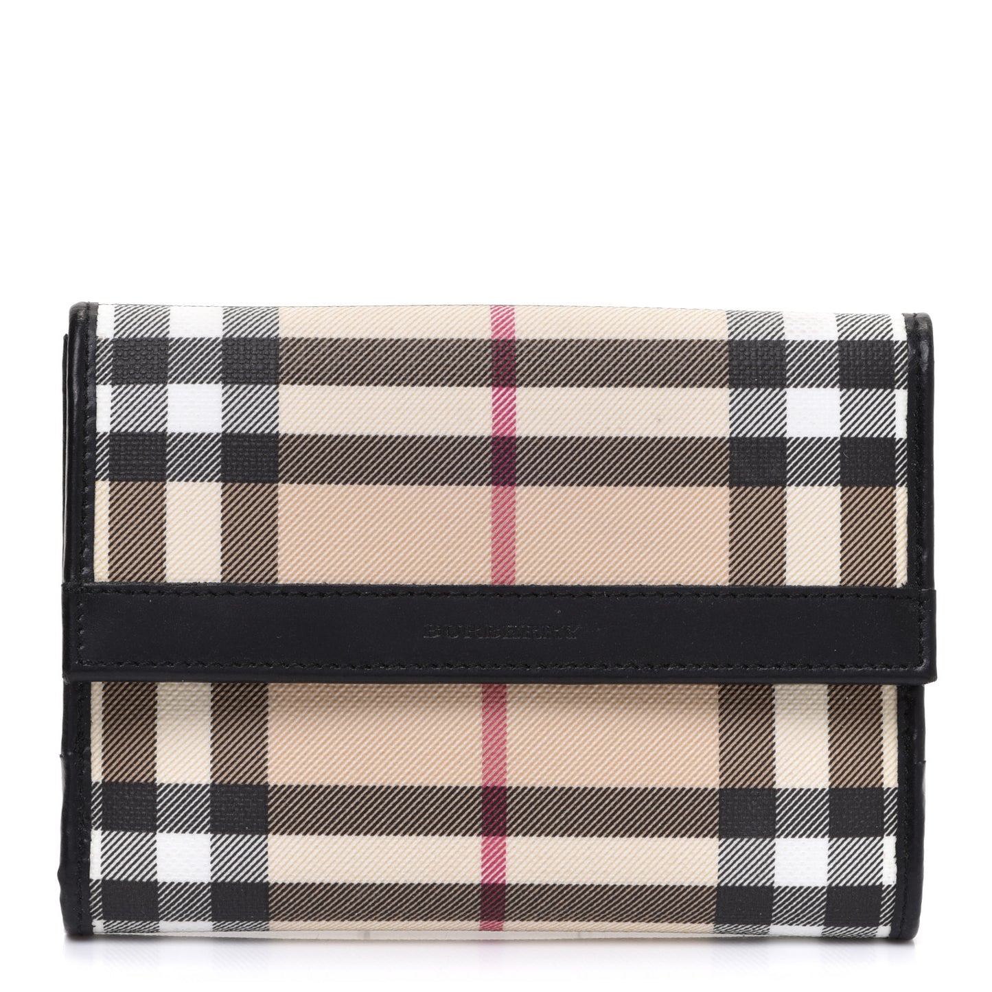 House Check Compact Wallet Black