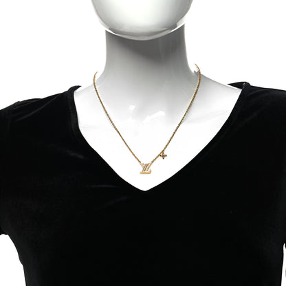 Louis Vuitton Metal Crystal LV Iconic Necklace Gold 2 of 6