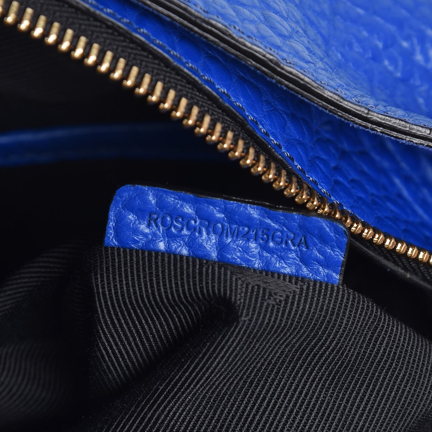 Signature Grain Calfskin Small Chichester Crossbody Clutch Bag Brilliant Blue