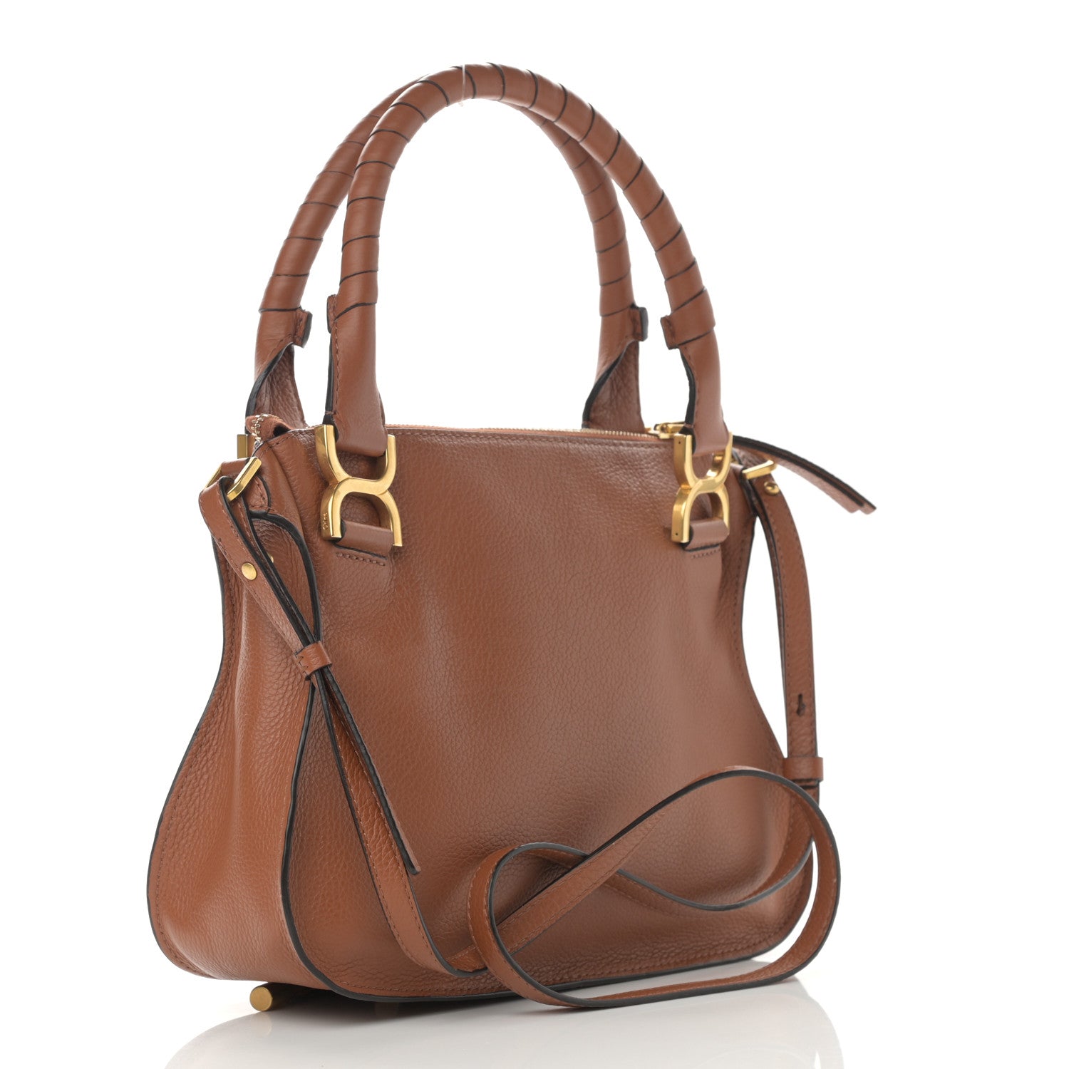 Chloe Calfskin Small Marcie Satchel Tan 3 of 13