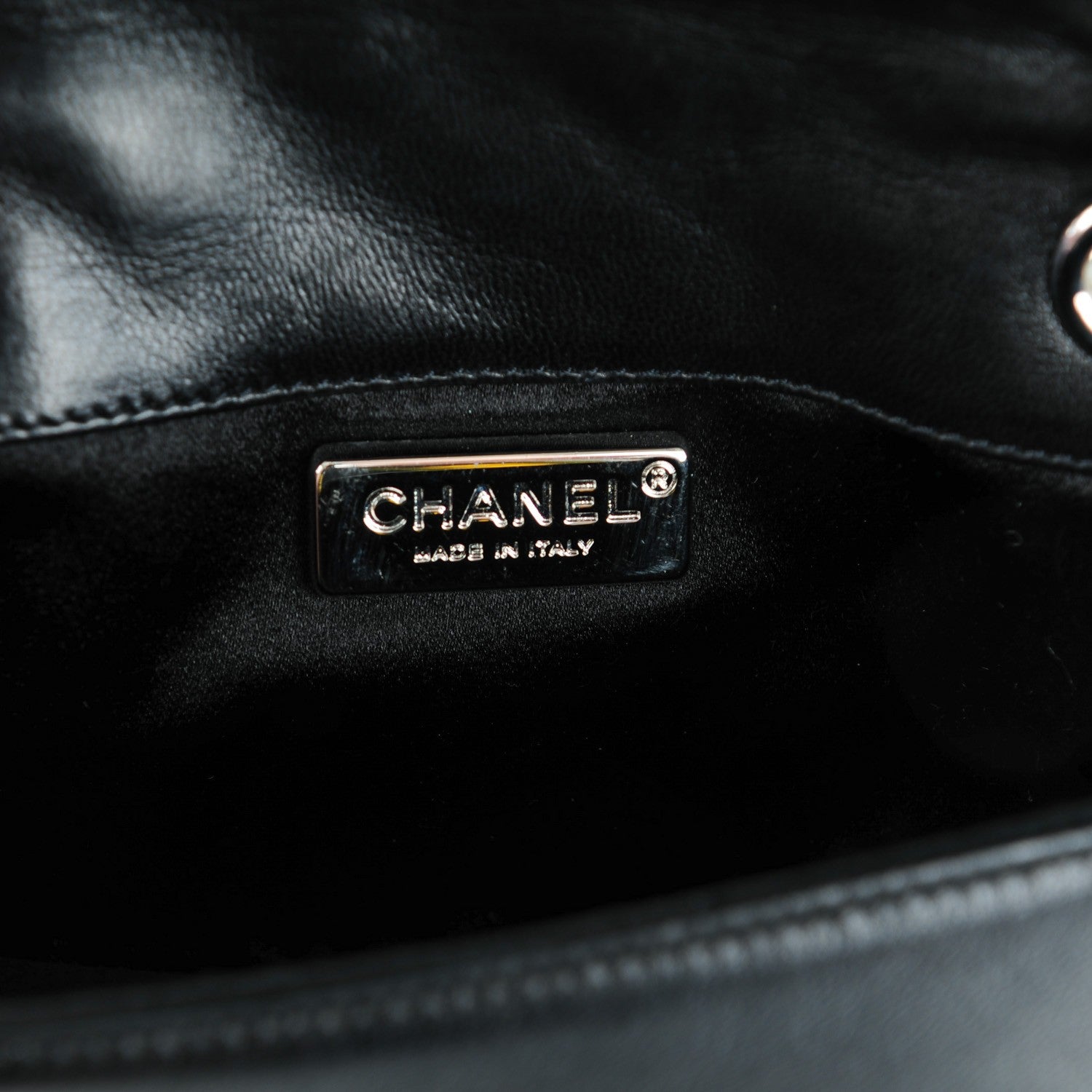 Chanel Lambskin Studded Mini Metal Beauty Flap Black 6 of 7
