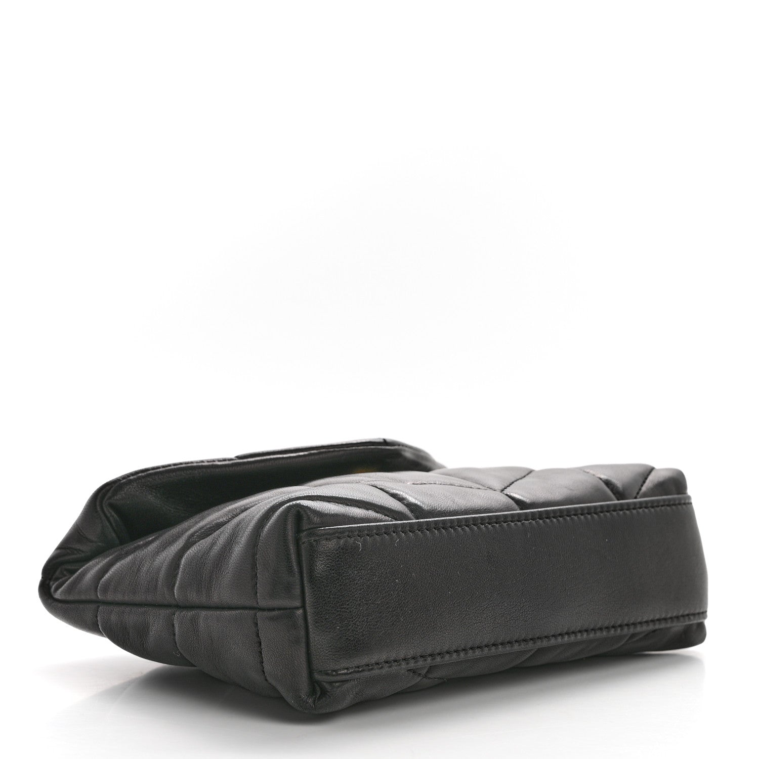 Saint Laurent Lambskin Monogram Loulou Puffer Pouch Clutch Black 5 of 9