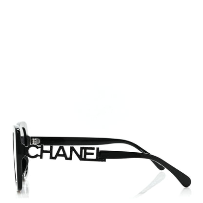 Chanel Acetate Strass Square Sunglasses 5422 Black 3 of 9