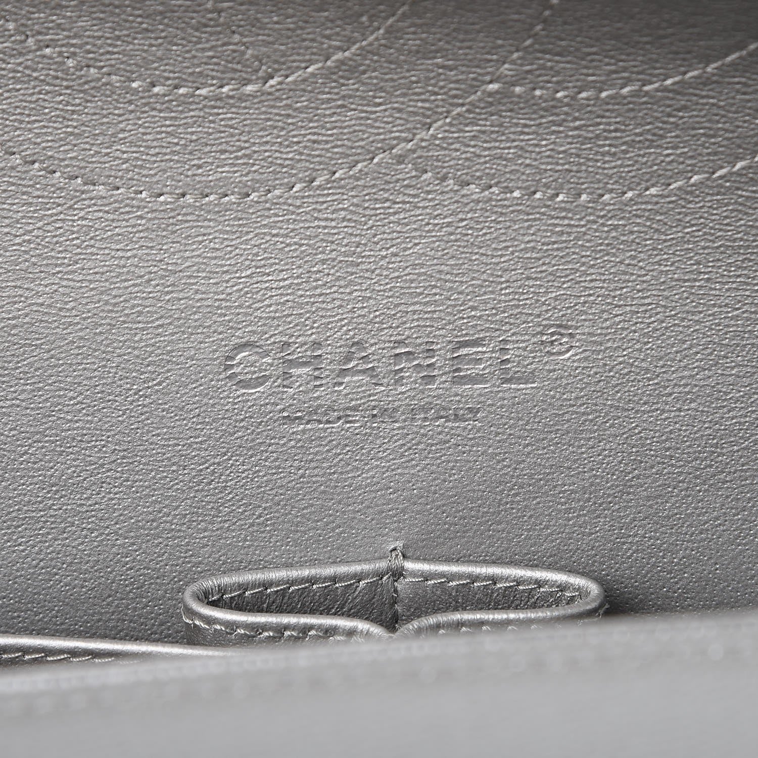 Chanel Caviar Chevron Quilted Jumbo Double Silver 6 of 11