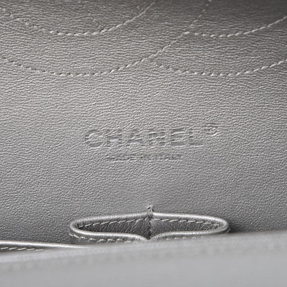 Chanel Caviar Chevron Quilted Jumbo Double Silver 6 of 11