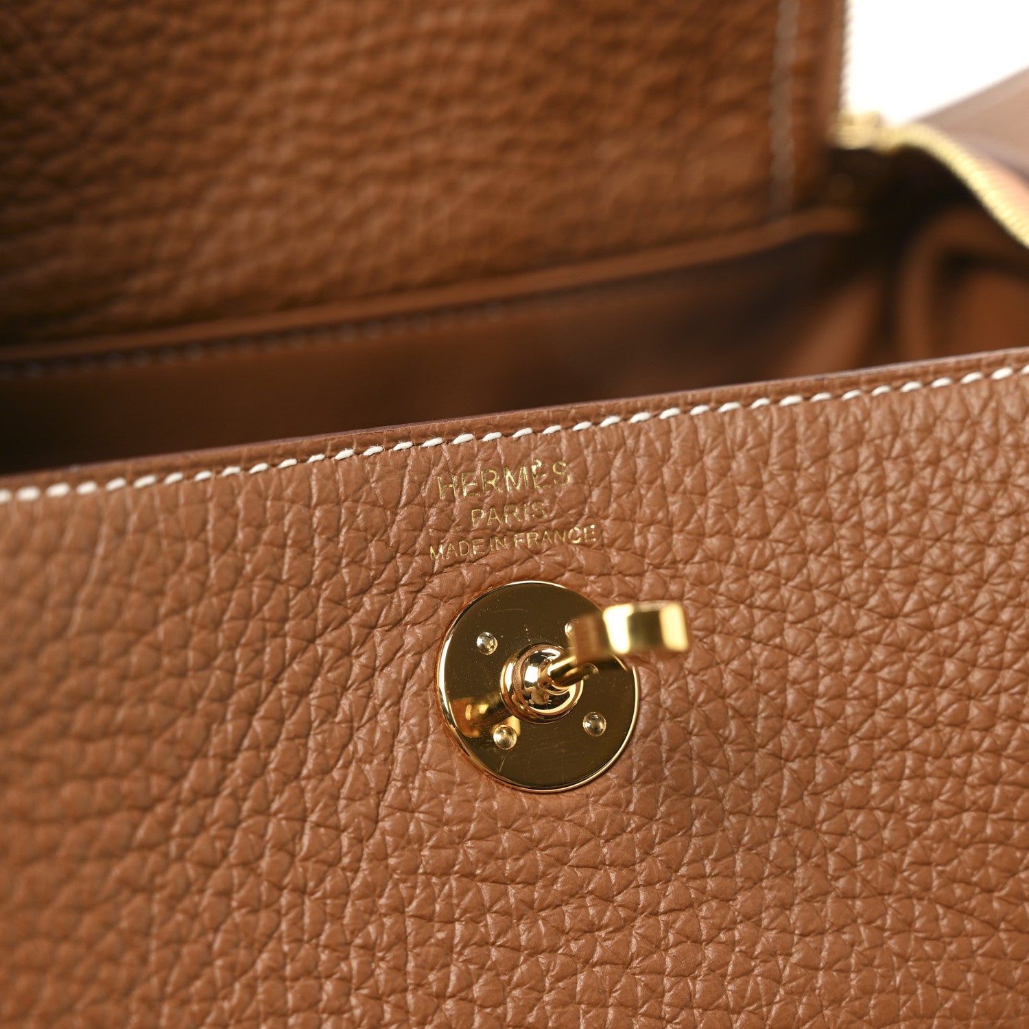 Hermes Taurillon Clemence Mini Lindy 20 Gold 6 of 10