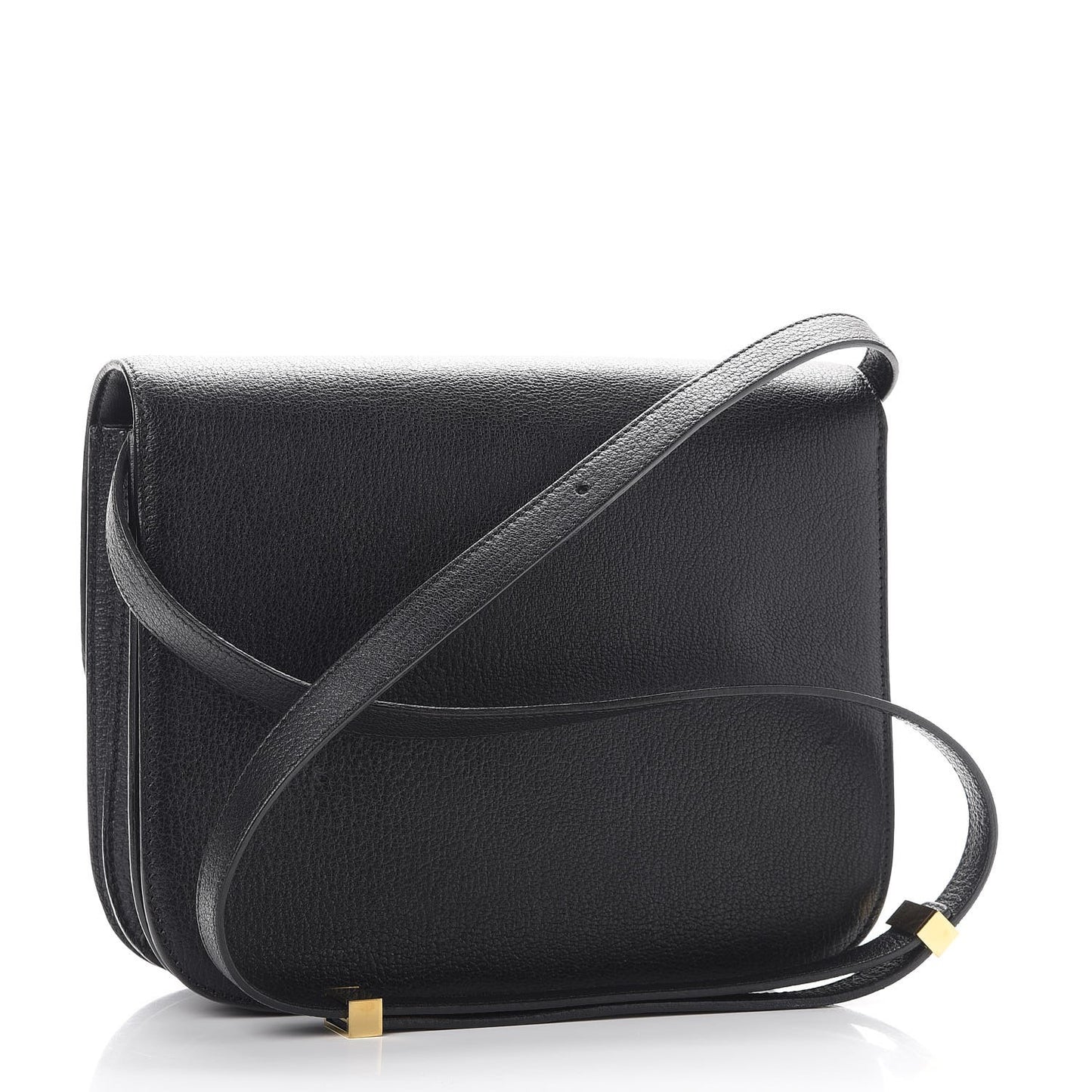 Goatskin Medium Classic Box Flap Bag Black