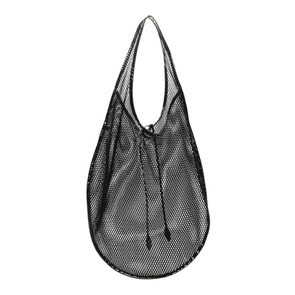 Alaia Fishnet Patent Calfskin XL One Piece Bag Black 1 of 11