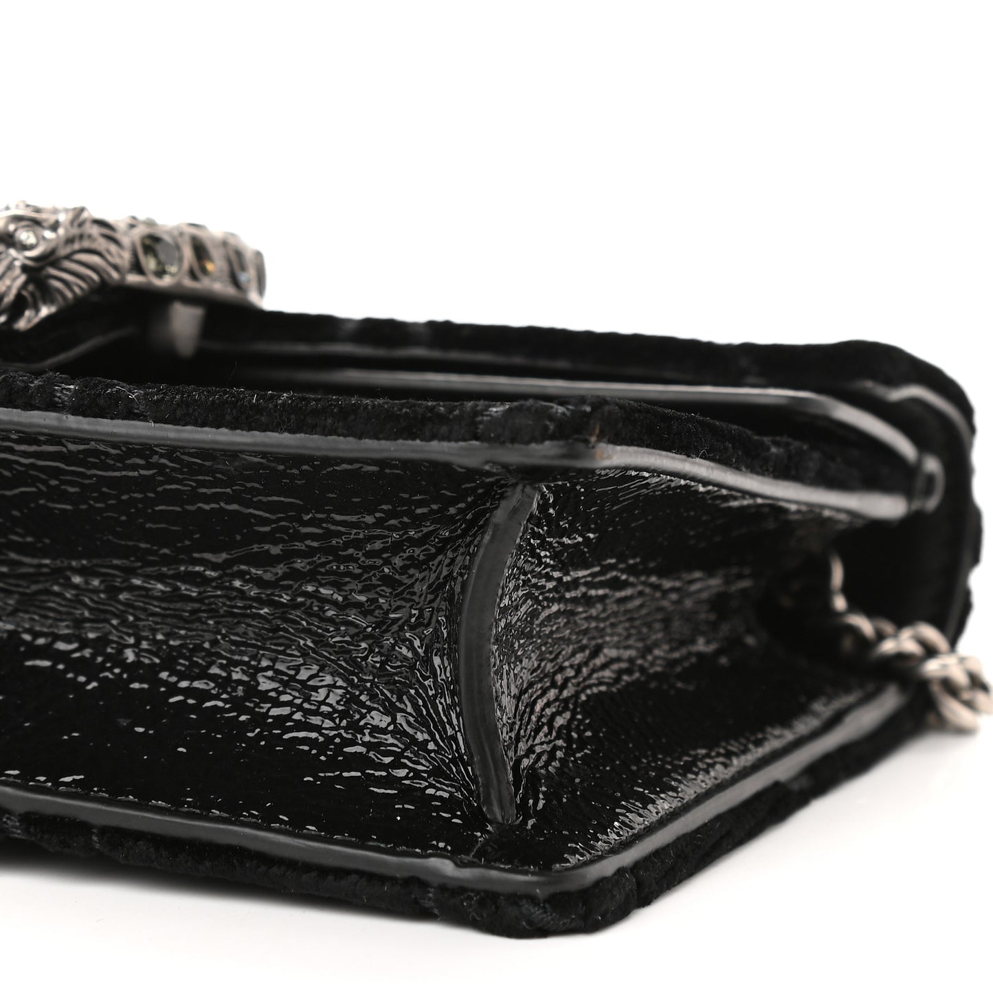 Velvet GG Monogram Super Mini Dionysus Shoulder Bag Black