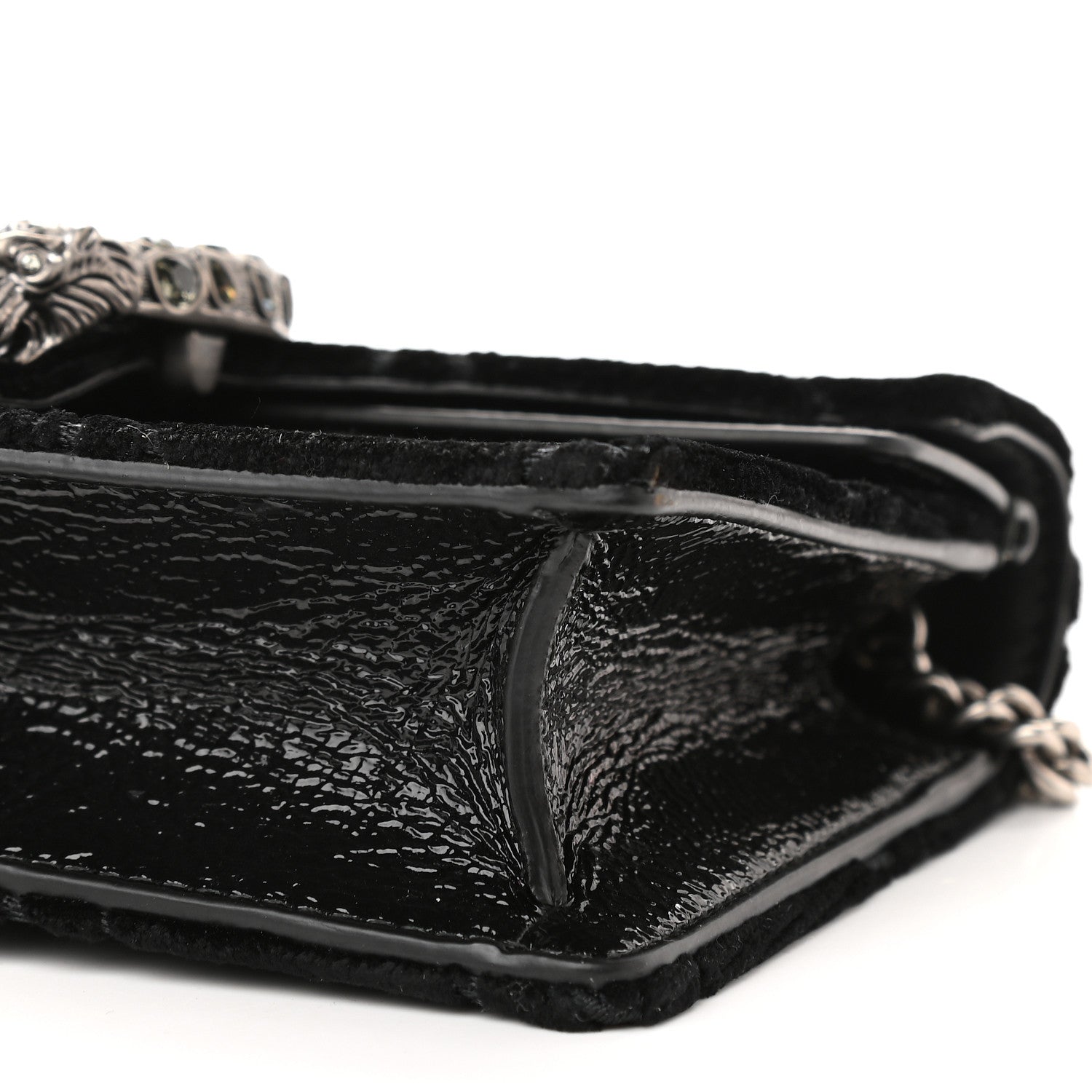 Gucci Velvet GG Monogram Super Mini Dionysus Shoulder Bag Black 7 of 7