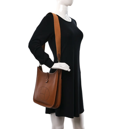 Hermes Taurillon Clemence Evelyne II PM Gold 2 of 10