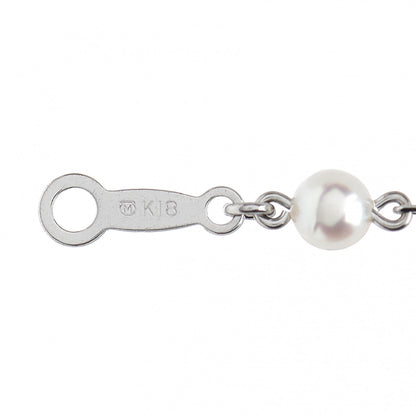 Mikimoto 18K White Gold Akoya Pearl 3.5-4mm Station Bracelet 3 of 3