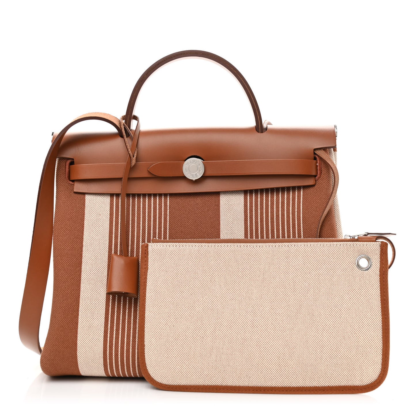 Vache Hunter Toile H Vibration Herbag Zip Retourne 31 PM Fauve Ecru Beige