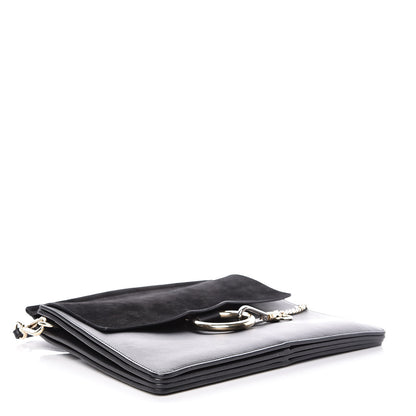Chloe Suede Calfskin Medium Faye Shoulder Bag Black 4 of 14