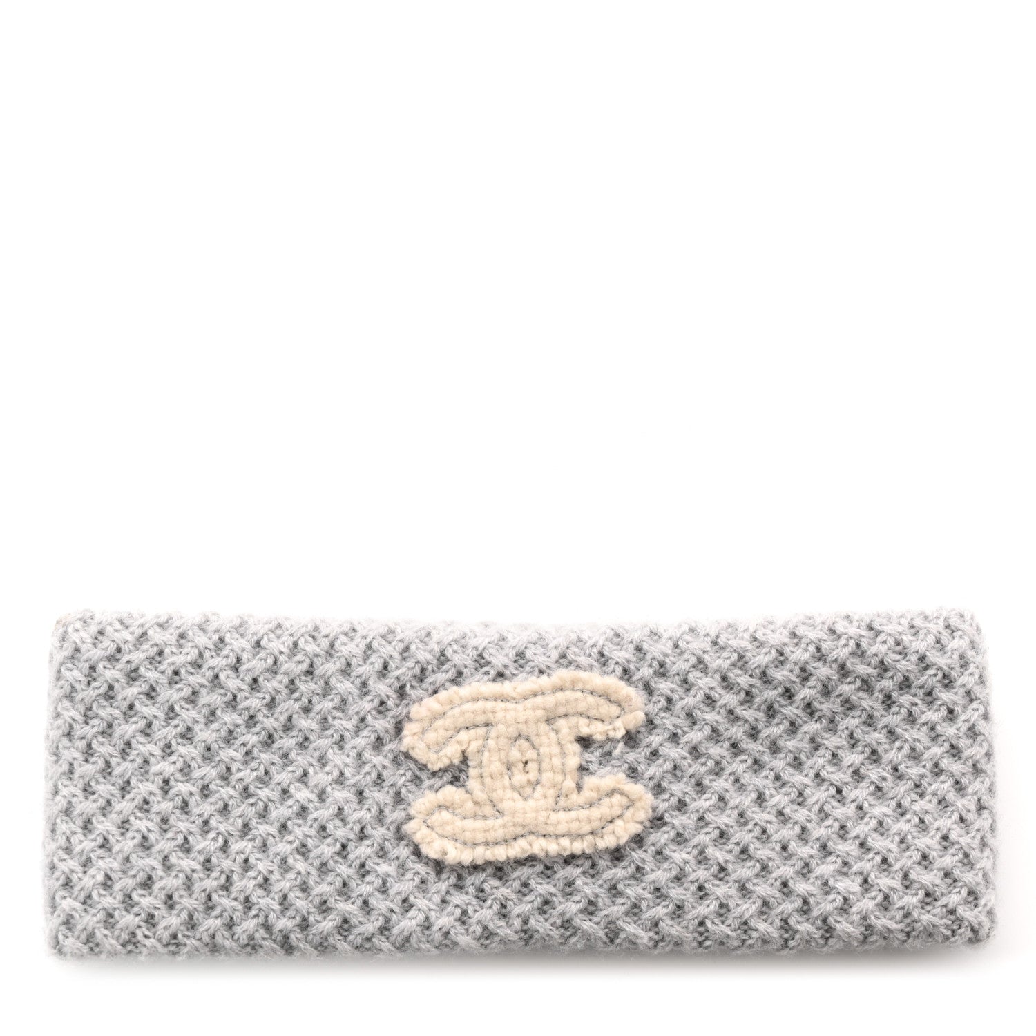 Chanel Cashmere CC Headband Grey 1 of 8