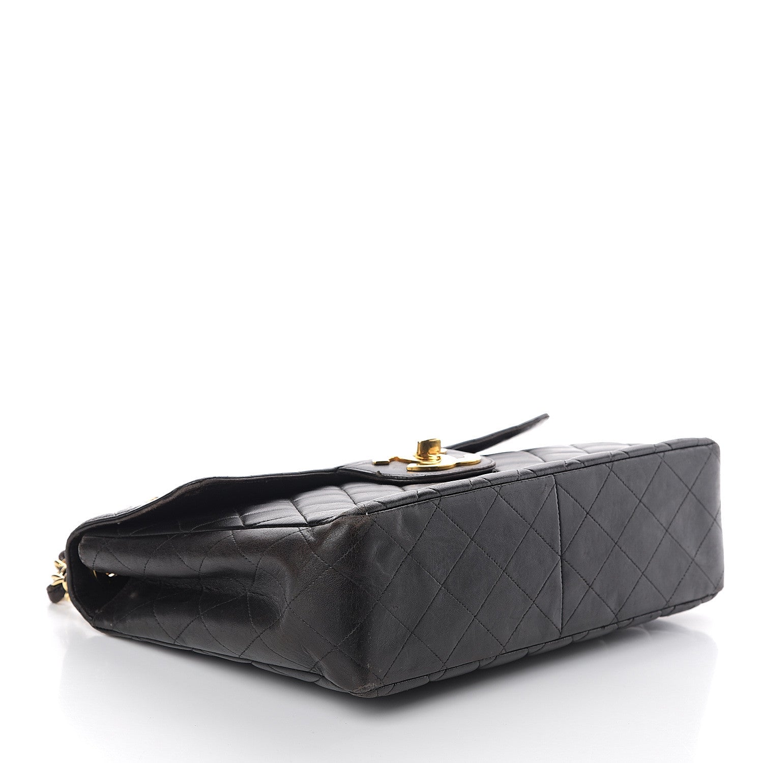 Chanel Lambskin Quilted Jumbo Single Flap Black 3 of 9