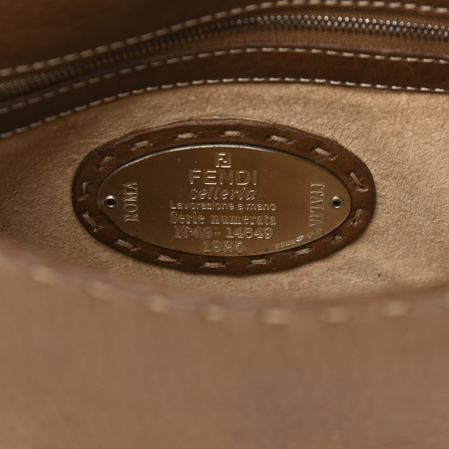 Calfskin Romano Selleria Baguette Brown