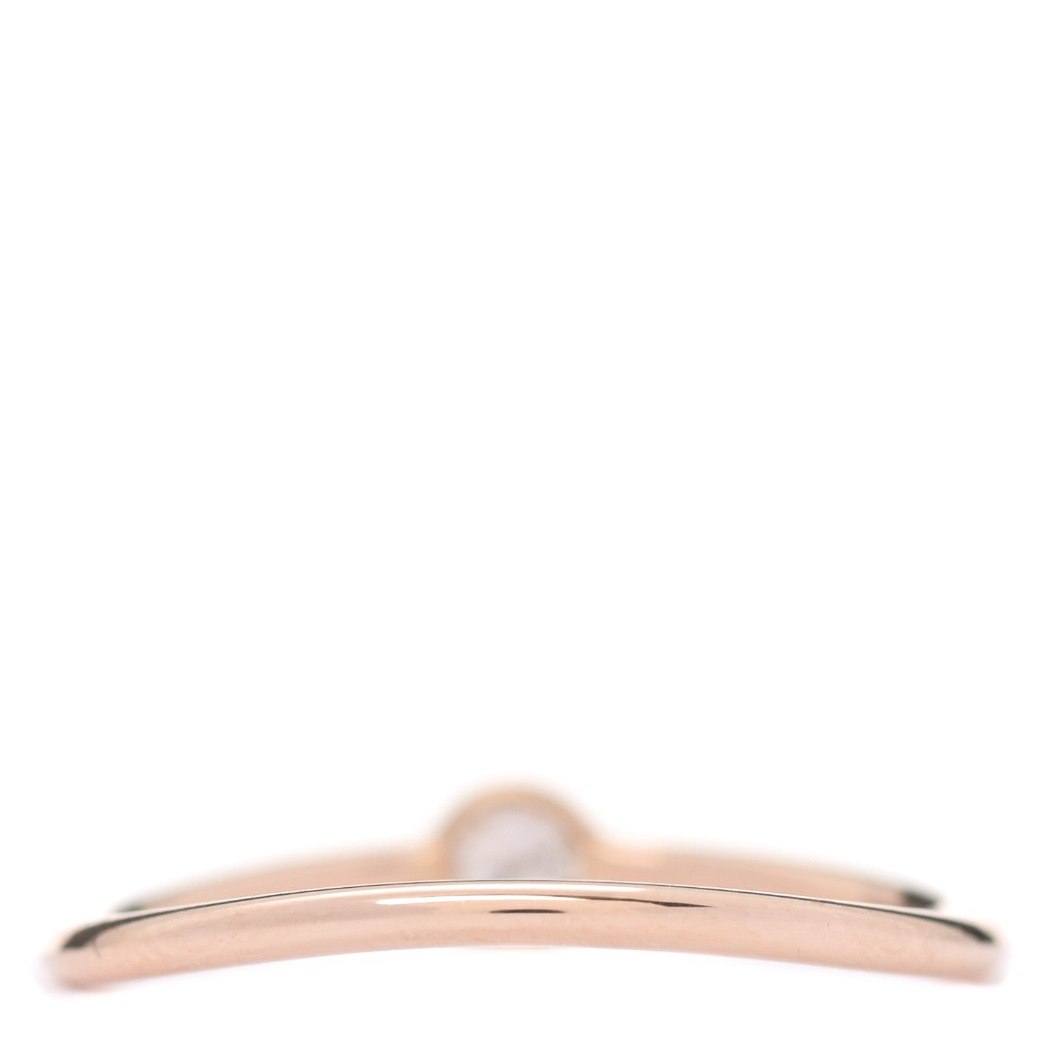 Tiffany 18K Rose Gold Diamond Elsa Peretti Wave Single Row Band Ring 46 3.75 3 of 6