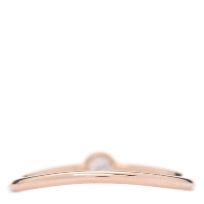 Tiffany 18K Rose Gold Diamond Elsa Peretti Wave Single Row Band Ring 46 3.75 3 of 6