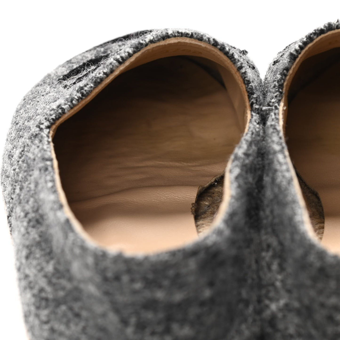 Tweed Velvet CC Espadrilles 36 Grey Black