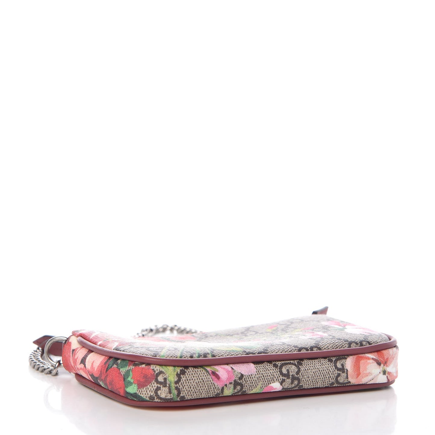 GG Supreme Monogram Blooms Mini Chain Bag Beige Multicolor Dry Rose