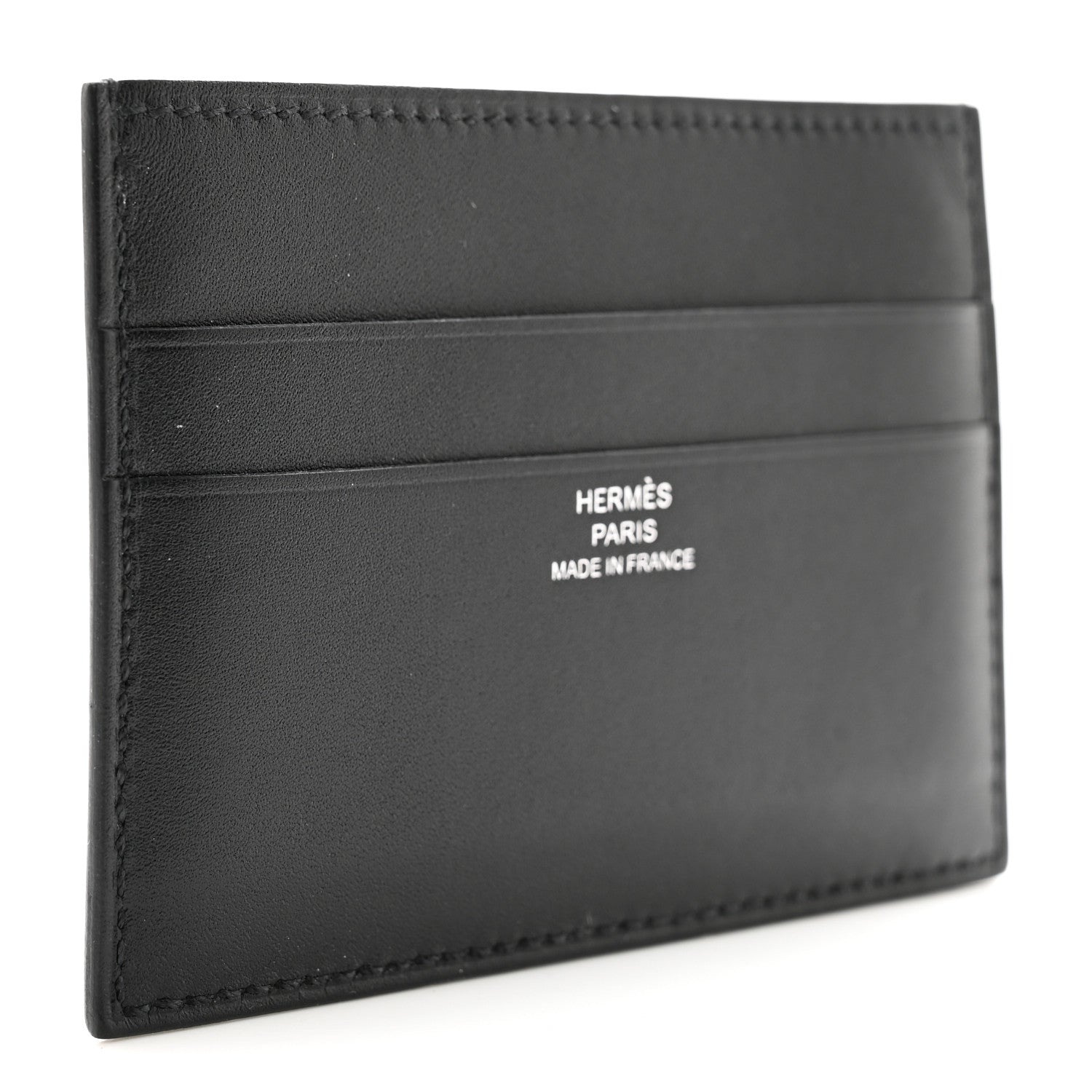 Hermes Tadelakt Evercolor Cheval Picto Card Holder Black Vert Yucca 3 of 8