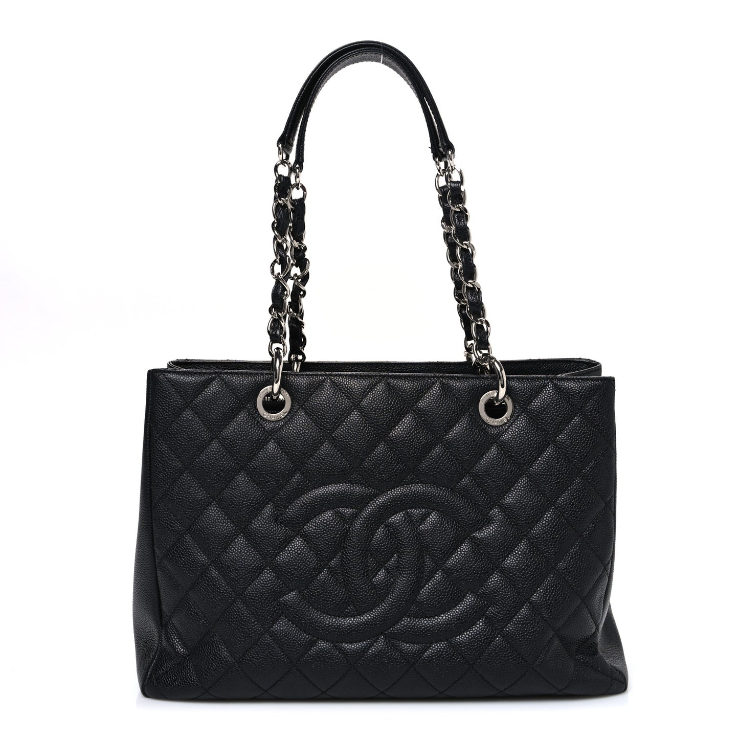 Caviar Quilted Grand Shopping Tote GST Black