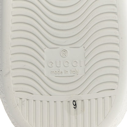 Gucci Calfskin Interlocking G Perforated Mens Ace Sneakers 9 White Grey Sky 8 of 11