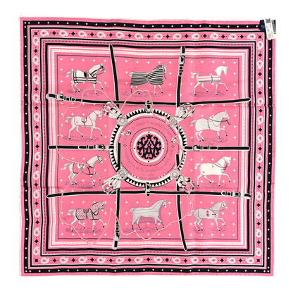 Hermes Silk Couvertures Et Tenues De Jour Bandana 70 Rose 2 of 3