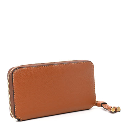 Chloe Grained Calfskin Marcie Long Zip Around Wallet Tan 3 of 7