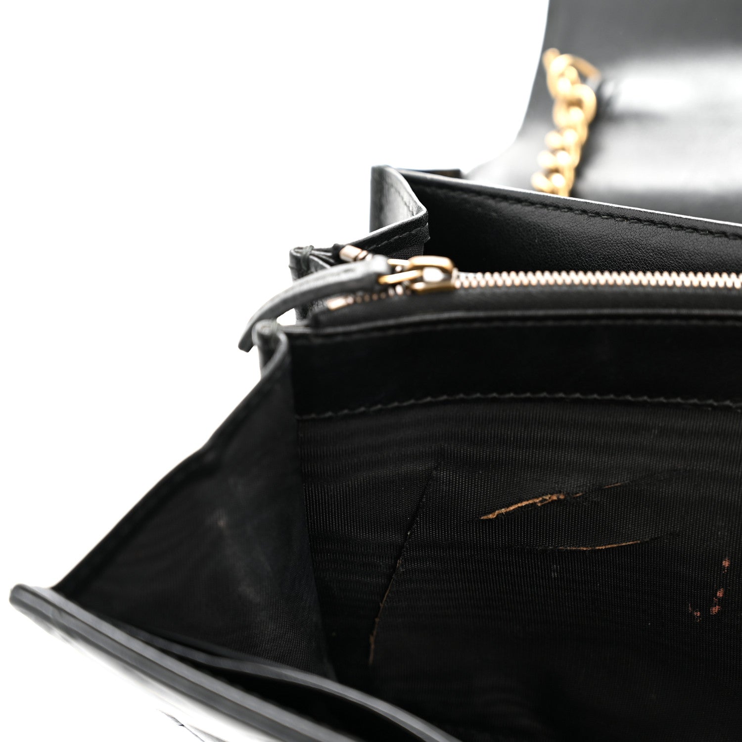 Gucci Calfskin Matelasse GG Marmont Chain Wallet Black 11 of 15