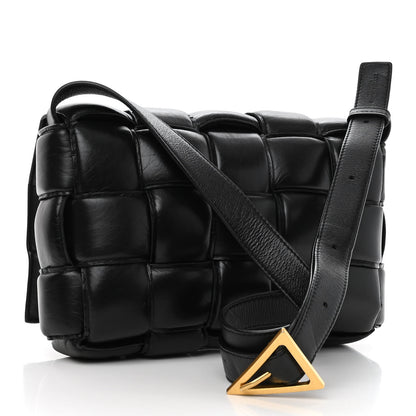 Bottega Veneta Paper Calfskin Maxi Intreccio Padded Cassette Crossbody Bag Black 3 of 9