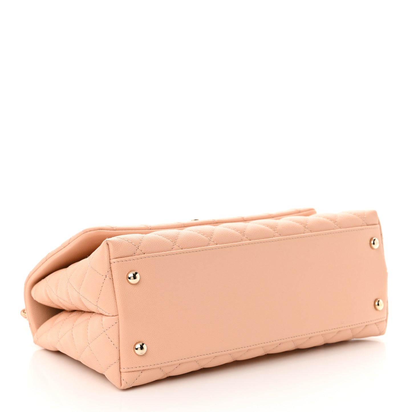 Caviar Quilted Small Coco Handle Flap Rose Clair