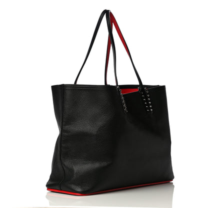 Christian Louboutin Calfskin Spikes East West Cabata Tote Black 4 of 20