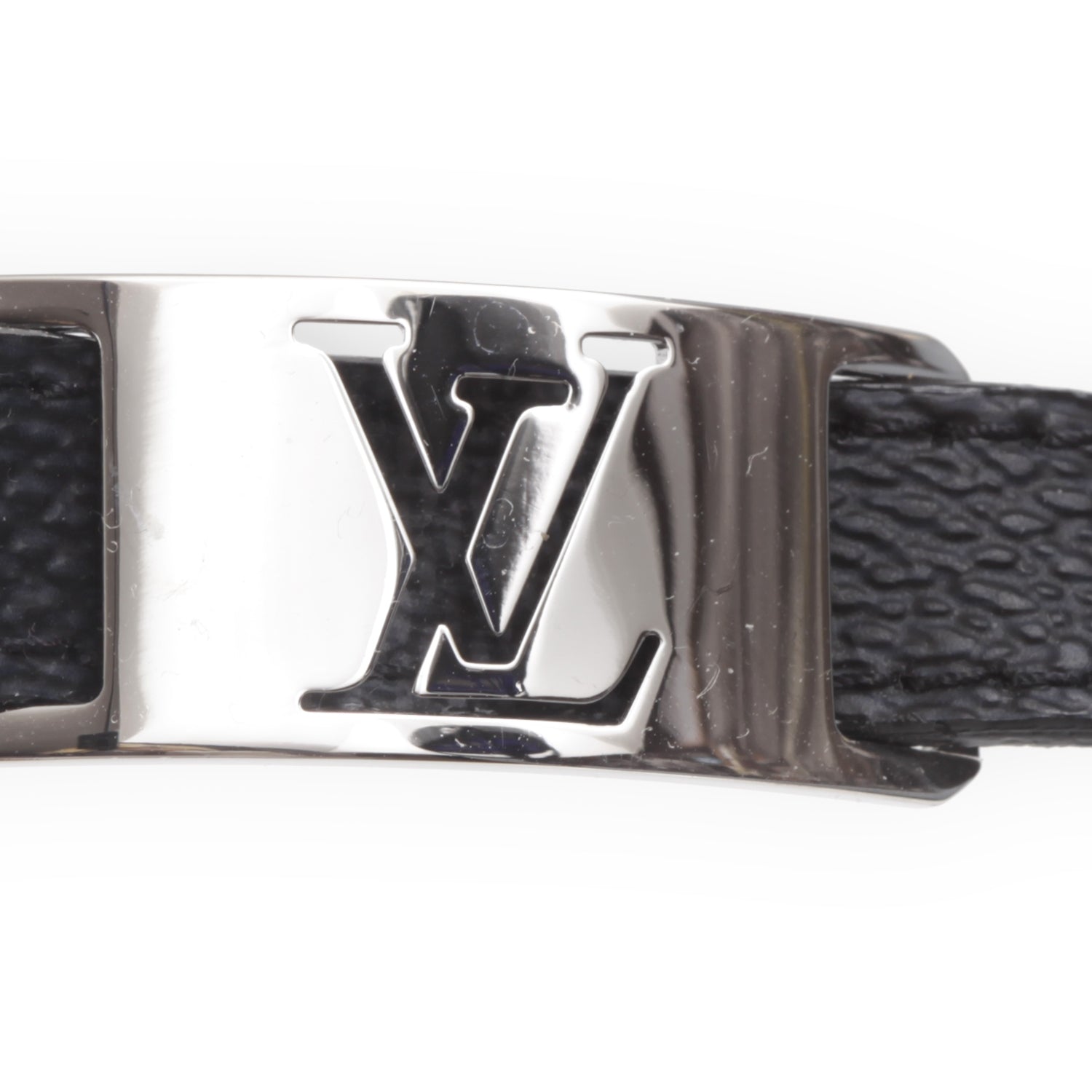 Louis Vuitton Mens Damier Graphite Sign It Bracelet 3 of 7