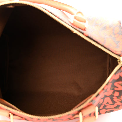 Louis Vuitton Monogram Graffiti Speedy 30 Orange 5 of 13