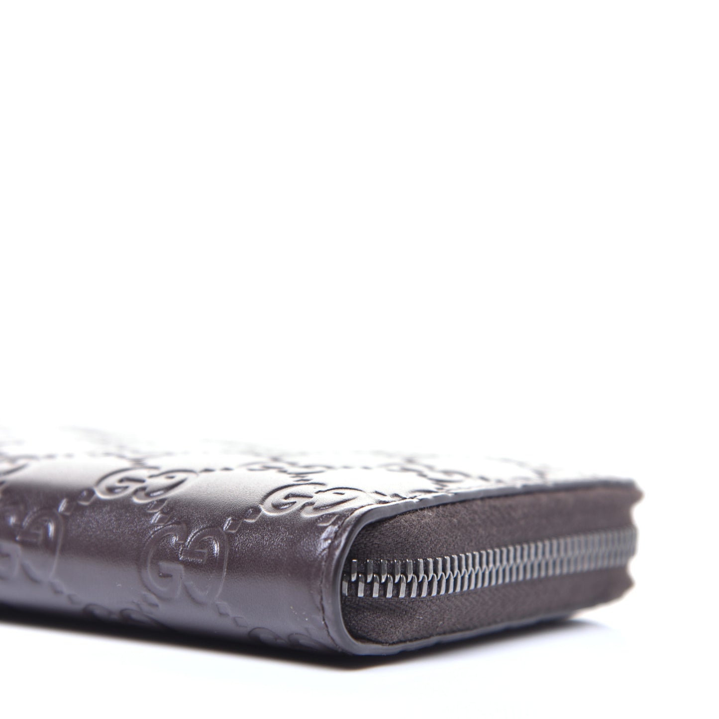 Guccissima Zip Around Wallet Dark Brown