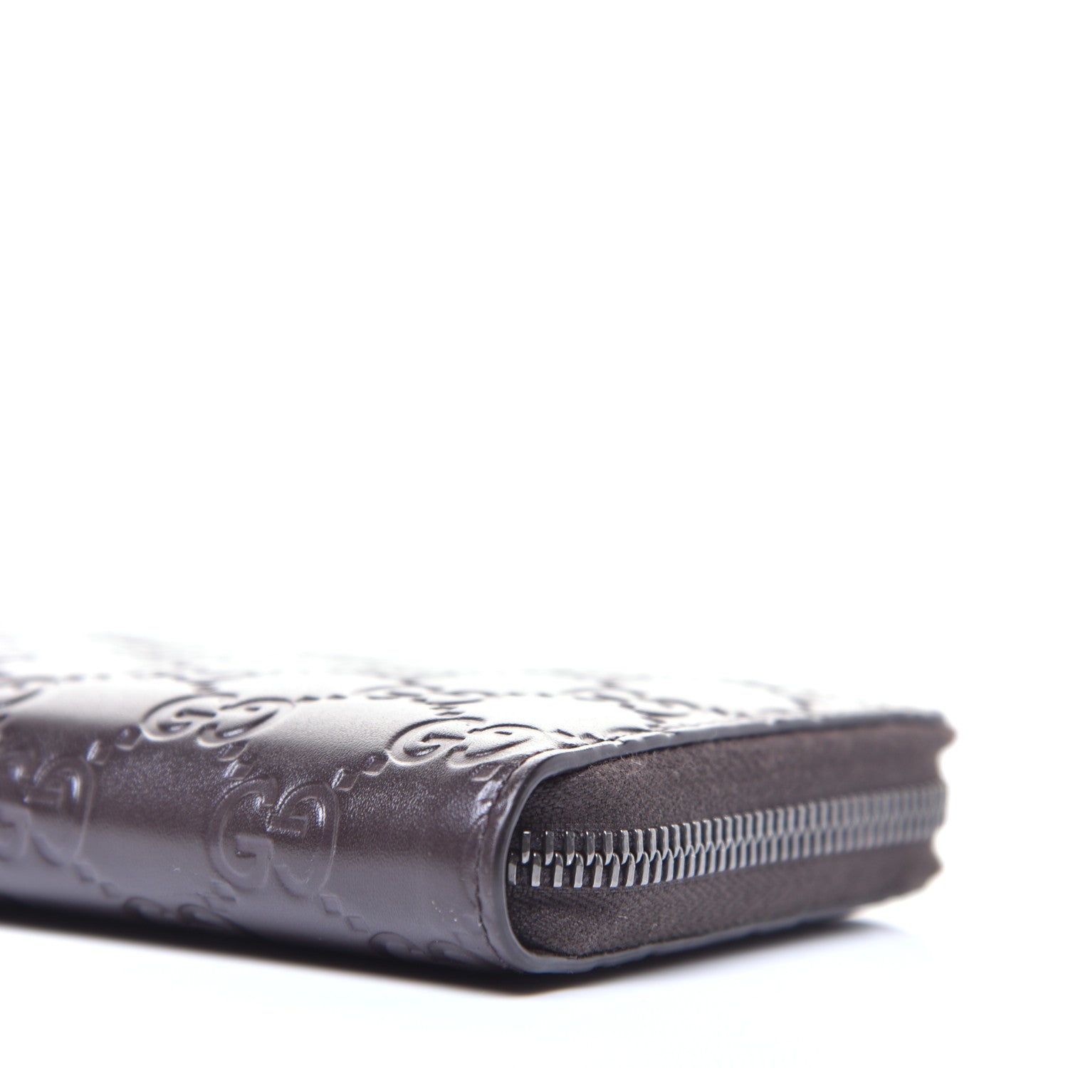 Gucci Guccissima Zip Around Wallet Dark Brown 8 of 8