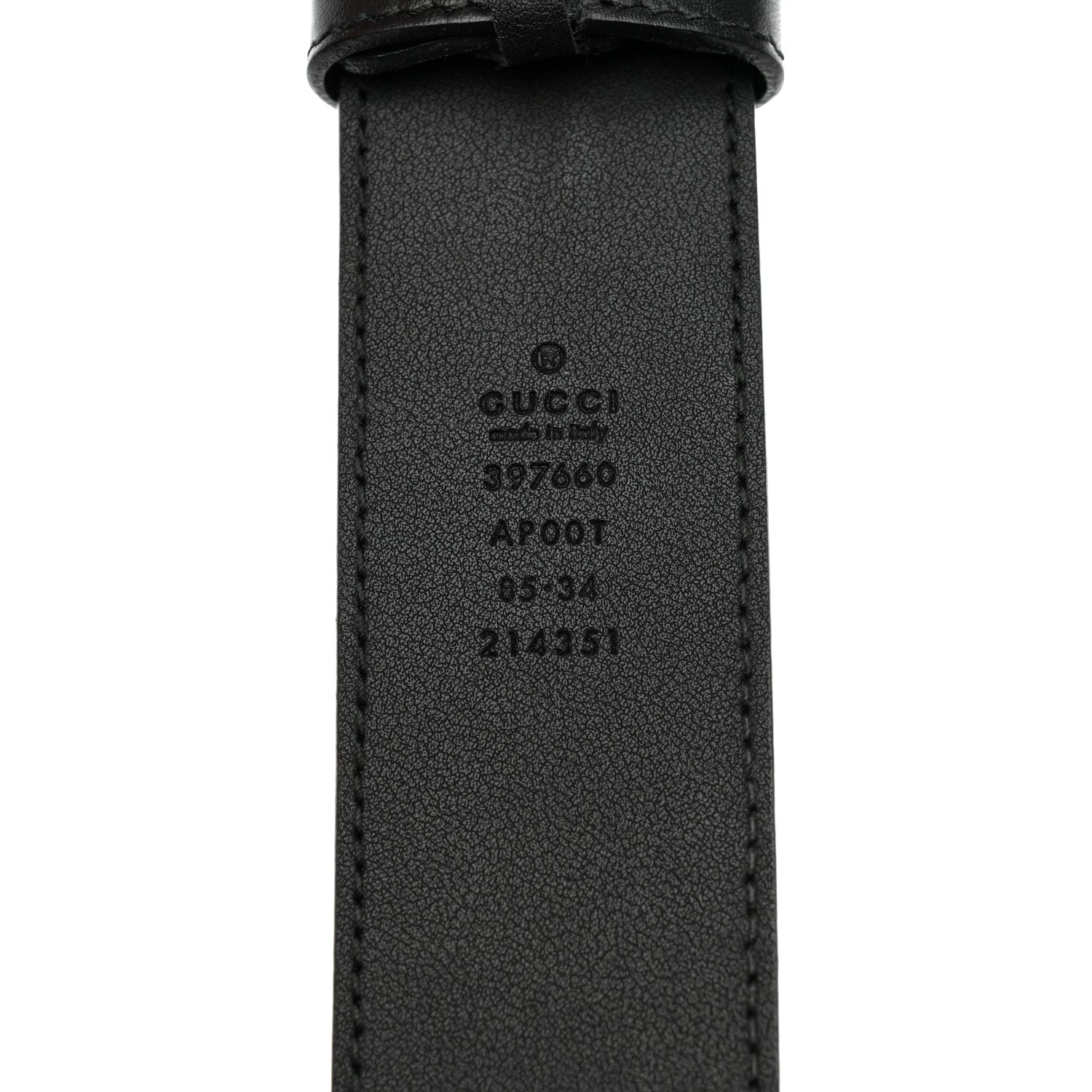 Gucci Moon Calfskin Double G 40mm Belt 85 34 Black 3 of 7