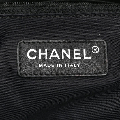 Chanel Coated Canvas Quilted Large Paris Biarritz Tote Black 6 of 10